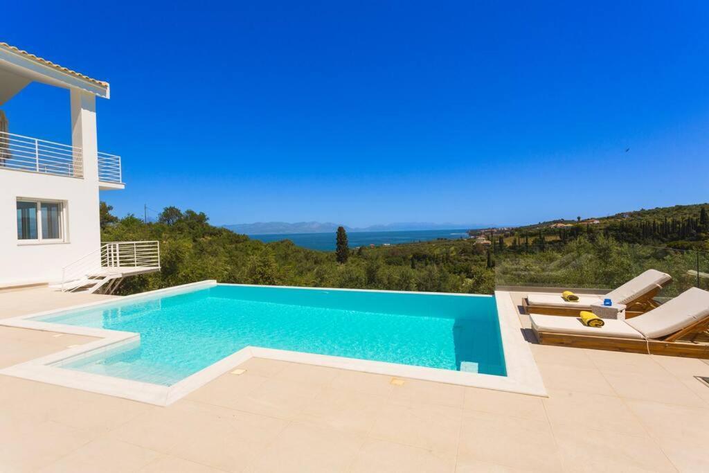 Koroni - Villa Merkouri - Entire Villa With Panoramic View Bagian luar foto